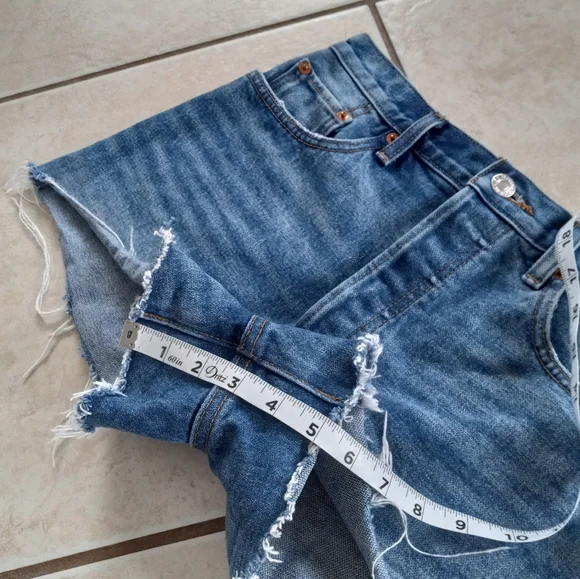 Re/Done 70's High Rise Short Arroyo Blue 27